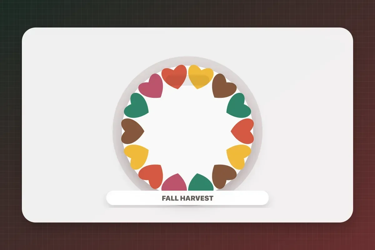 Paper wreath elements such as leaves and small pumpkins